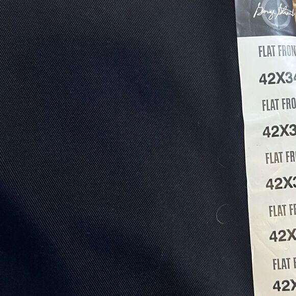 Wrangler George Strait Black Flat Front Pants. Brushed Twill Easy Care Fabric. S - Picture 7 of 9